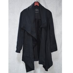 AllSaints Bayle Monument Drape Jacket Black Size 4